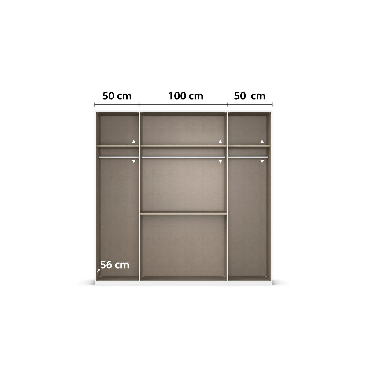 DREHTÜRENSCHRANK 201/197/60 cm 4-türig Sonoma Eiche  - Sonoma Eiche, Design, Holzwerkstoff/Kunststoff (201/197/60cm) - Novel