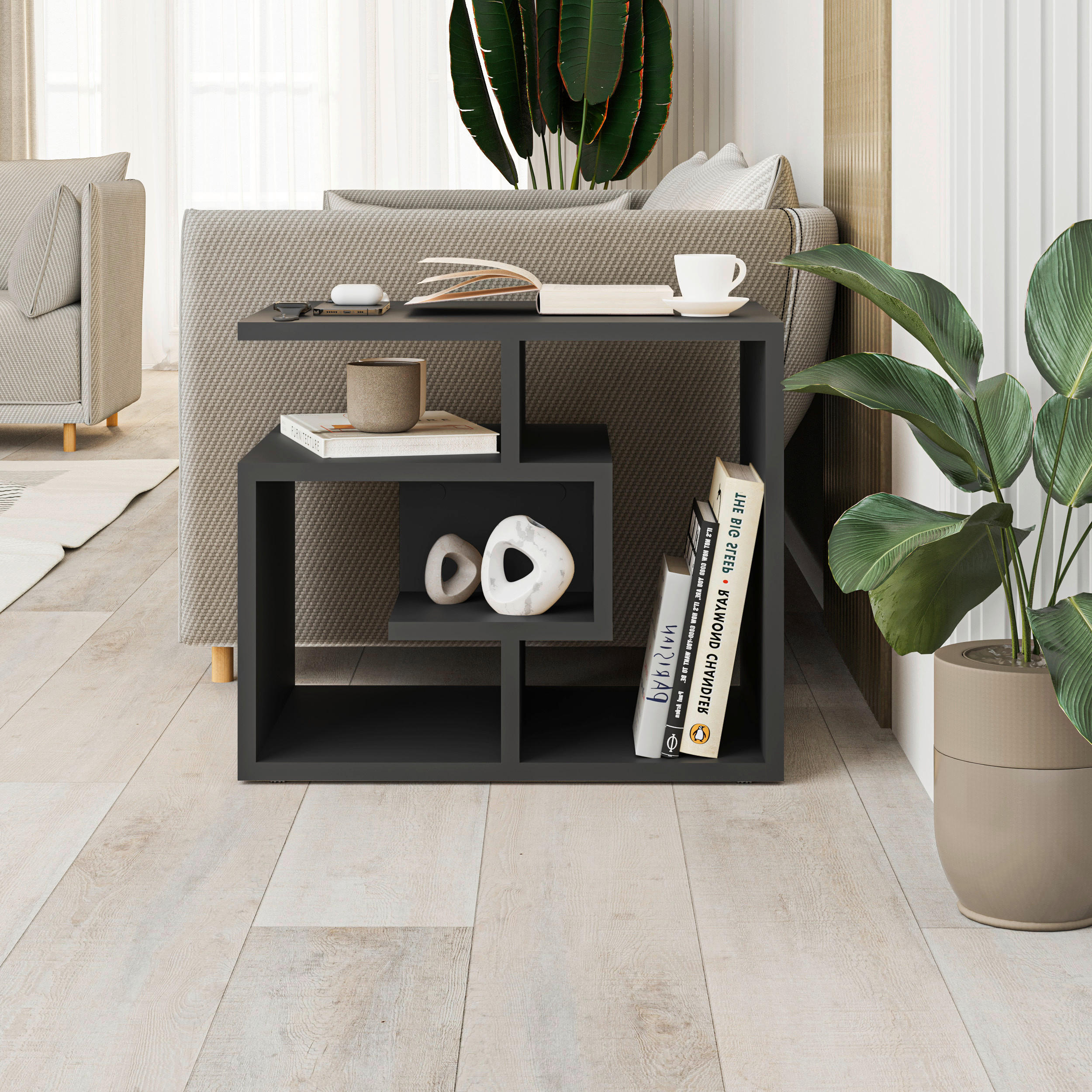 COUCHTISCH Anthrazit  - Anthrazit, Design, Holzwerkstoff (54/45/40cm) - Livetastic