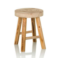 HOCKER Paulownia Braun  - Braun, MODERN, Holz (33/44/33cm) - MID.YOU