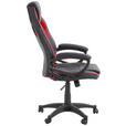 GAMINGSTUHL Rot, Schwarz Metall, Kunststoff, Textil   - Rot/Schwarz, Design, Kunststoff/Textil (67/113-123/71cm) - Xora