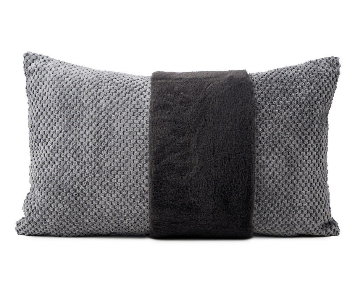 DEKORAČNÍ POLŠTÁŘ 30/50 cm - antracitová, Basics, textil (30/50cm) - Novel