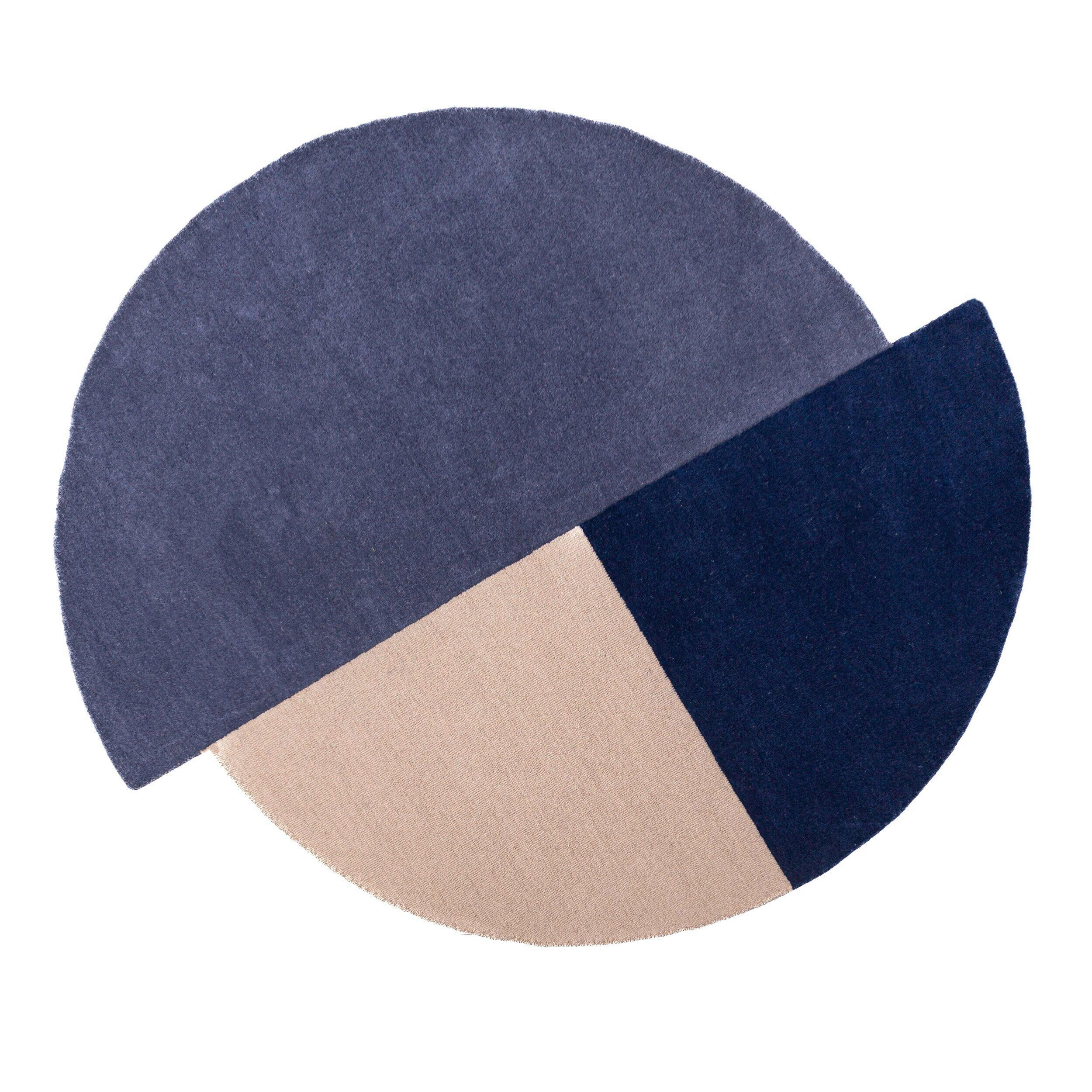WOLLTEPPICH 150/150 cm Blau  - Blau, MODERN, Textil (150/150cm) - Xora