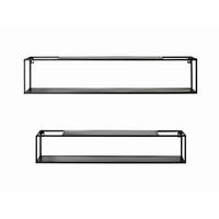 WANDREGALSET Schwarz  - Schwarz, MODERN, Metall (85/75/17/14/17/14cm)