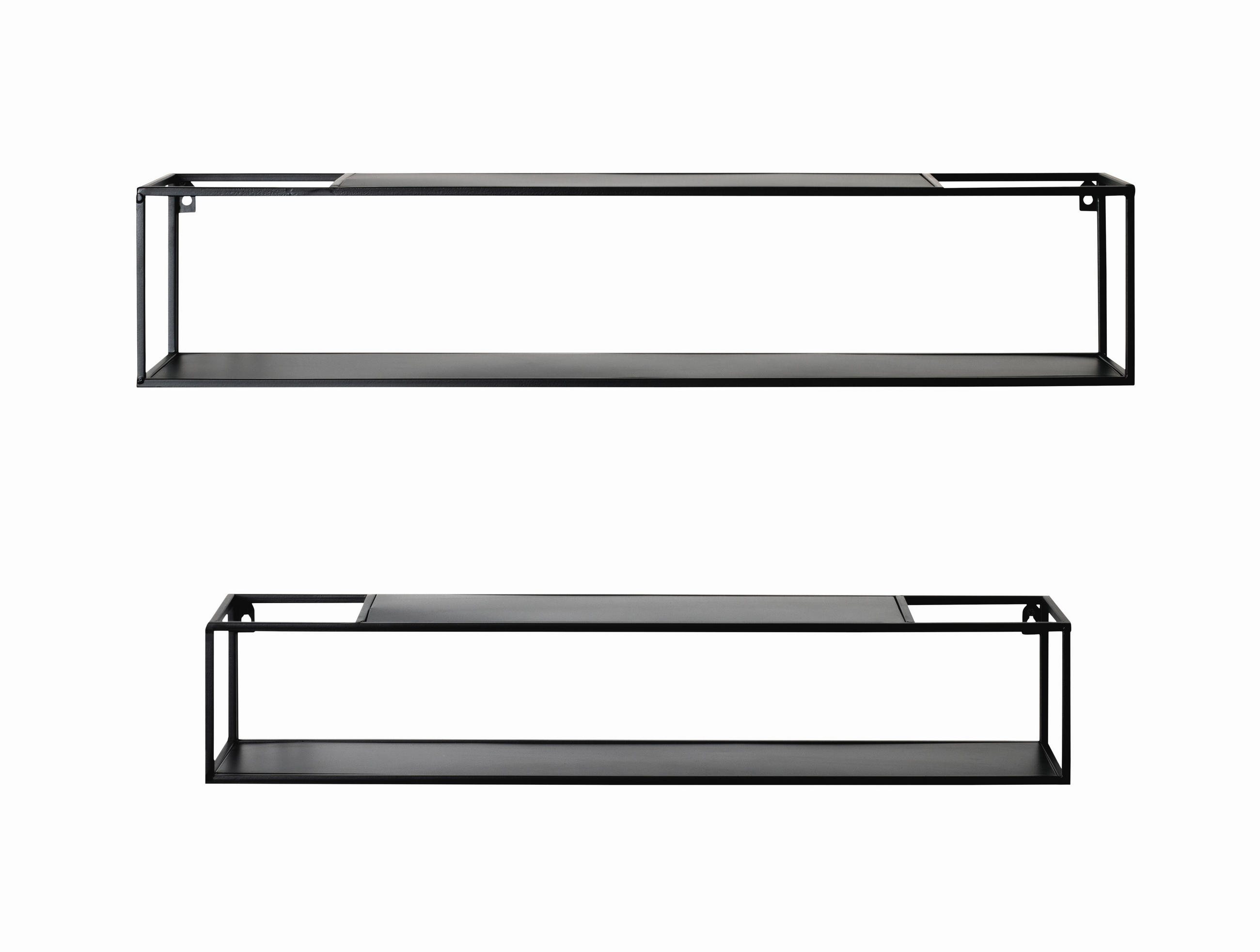XXXLutz Wandregalset Schwarz 85x75x17 cm