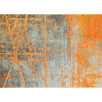 FLACHWEBETEPPICH  Wohnzimmer 170/240 cm Rustic Grau, Orange rechteckig  - Orange/Grau, KONVENTIONELL, Kunststoff/Textil (170/240cm) - wash+dry