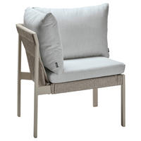 LOUNGEECKTEIL  - Greige/Hellgrau, Design, Textil/Metall (75/85/75cm) - Stern