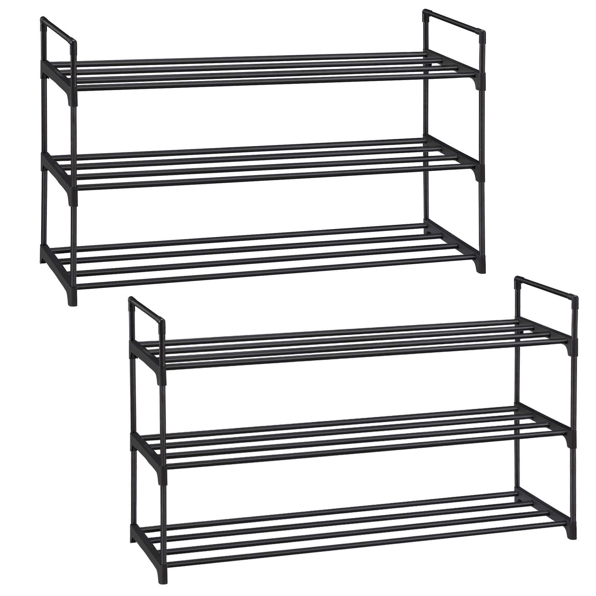 SCHUHREGAL Schwarz  - Schwarz, Trend, Kunststoff/Metall (92/53/30cm) - Boxxx