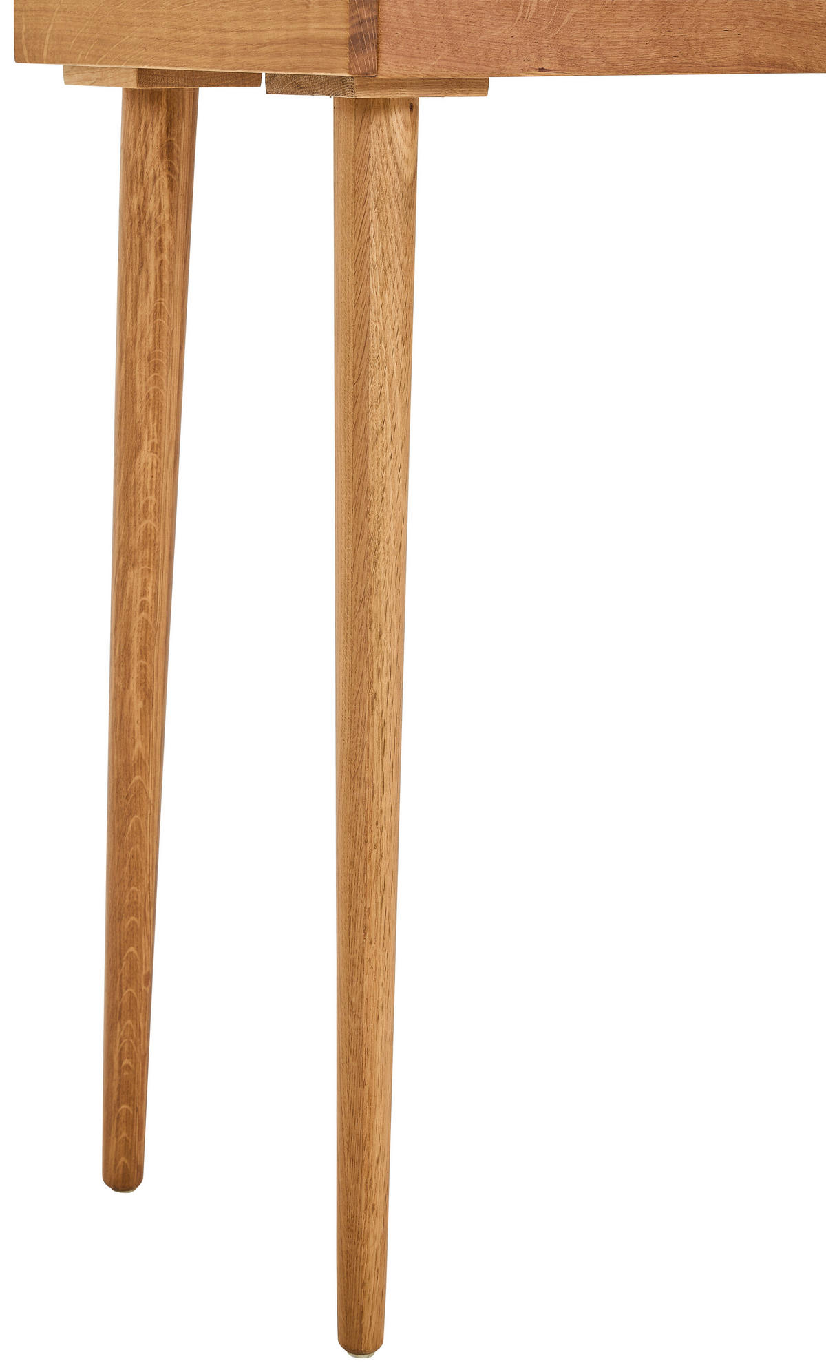 KONSOLENTISCH Eiche massiv Naturfarben, Schwarz  - Schwarz/Naturfarben, Design, Glas/Holz (100/80/35cm) - MID.YOU