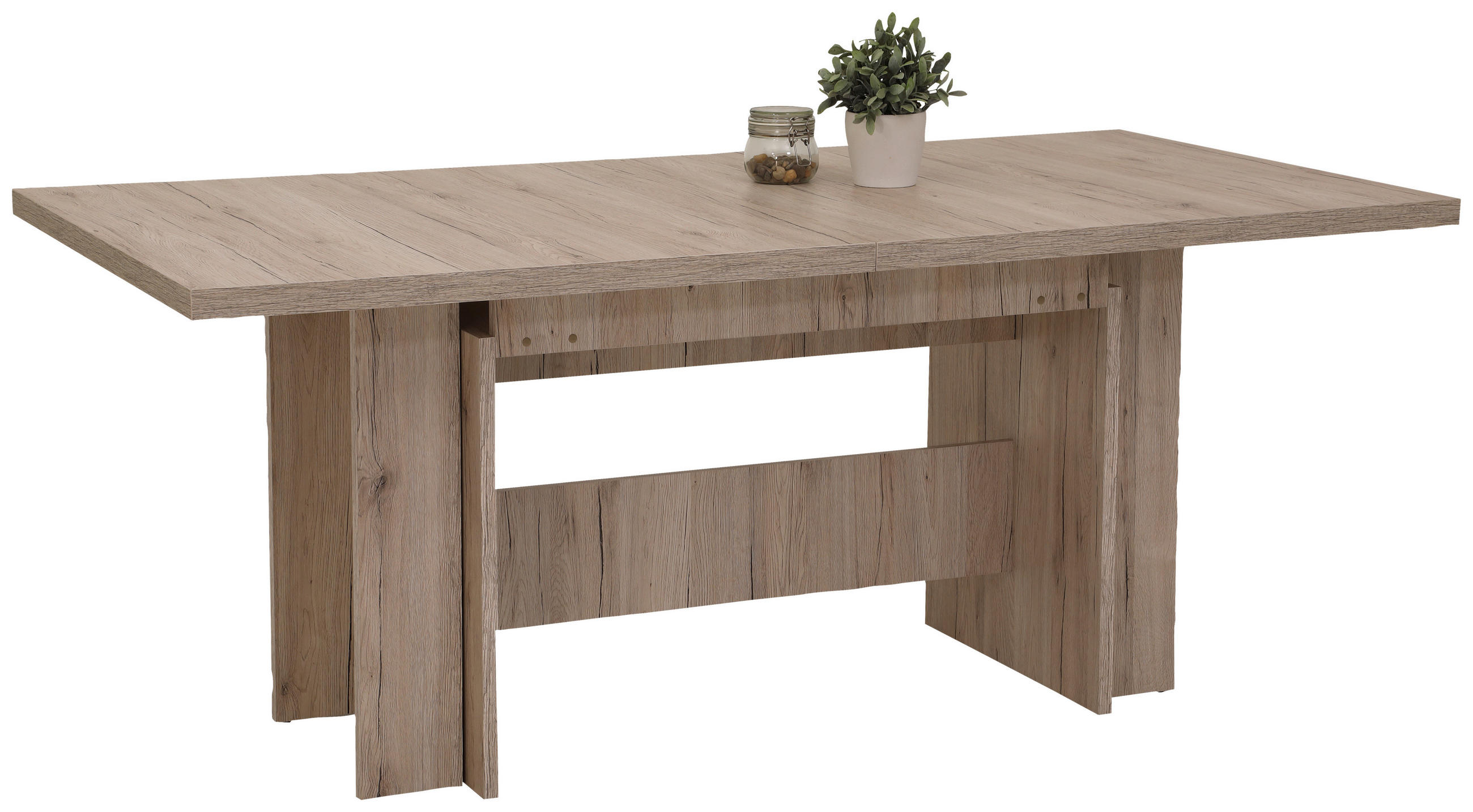 ESSTISCH Eichefarben rechteckig  ausziehbar  - Eichefarben, Basics, Holzwerkstoff (160-320/90/76cm) - Carryhome