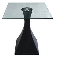 BEISTELLTISCH Schwarz quadratisch  - Schwarz, Trend, Glas/Stein (60/67/60cm) - Ambia Home