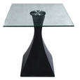 BEISTELLTISCH Schwarz quadratisch  - Schwarz, Trend, Glas/Stein (60/67/60cm) - Ambia Home