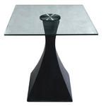 BEISTELLTISCH Schwarz quadratisch  - Schwarz, Trend, Glas/Stein (60/67/60cm) - Ambia Home