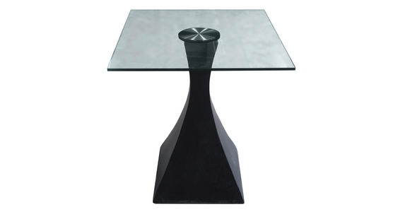 BEISTELLTISCH Schwarz quadratisch  - Schwarz, Trend, Glas/Stein (60/67/60cm) - Ambia Home