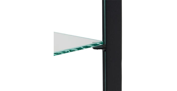 VITRINE  in Schwarz, Transparent  - Transparent/Schwarz, Basics, Glas/Metall (45/180/40cm) - Xora