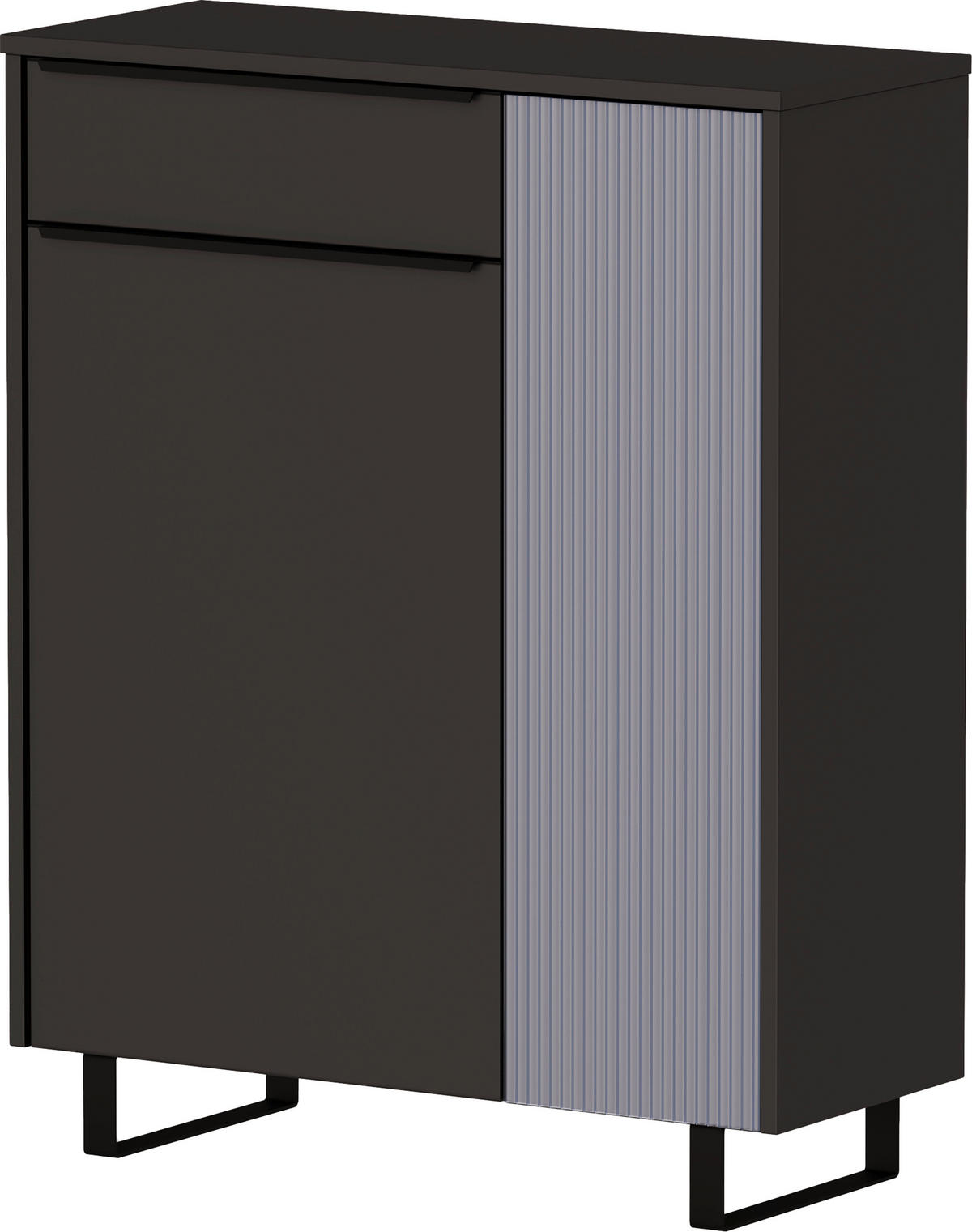 SCHUHSCHRANK  in 84/105/34 cm  - Anthrazit/Schwarz, Design, Glas/Holzwerkstoff (84/105/34cm) - Dieter Knoll