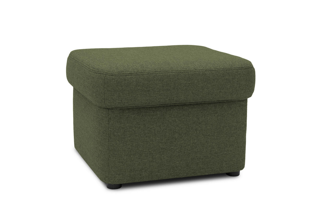 HOCKER Mikrofaser Grün  - Schwarz/Grün, KONVENTIONELL, Kunststoff/Textil (61/40/61cm) - MID.YOU