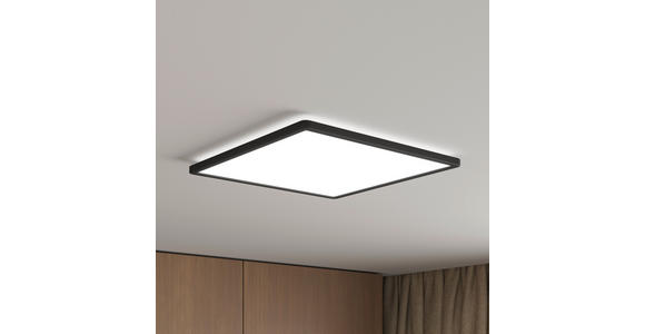 LED-DECKENLEUCHTE 42/42/2,9 cm   - Schwarz, Basics, Kunststoff (42/42/2,9cm) - Novel