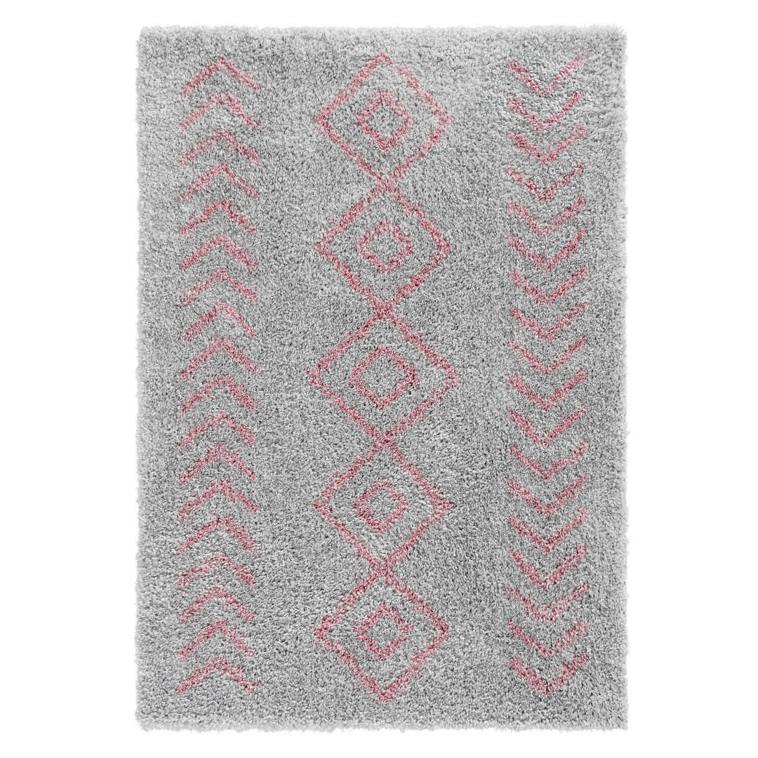 RYAMATTA 80/150 cm ETHNO-SHAGGY  - rosa, Basics, textil (80/150cm)