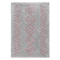 HOCHFLORTEPPICH 80/150 cm ETHNO-SHAGGY Rosa  - Rosa, Basics, Textil (80/150cm)