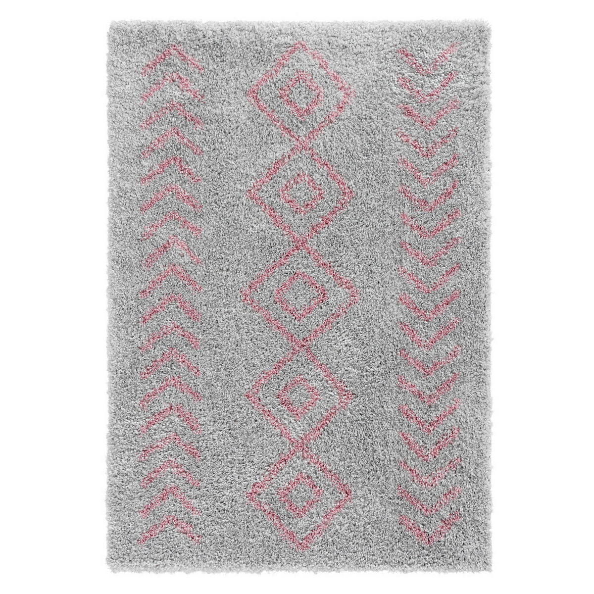 HOCHFLORTEPPICH 80/150 cm ETHNO-SHAGGY Rosa  - Rosa, Basics, Textil (80/150cm)