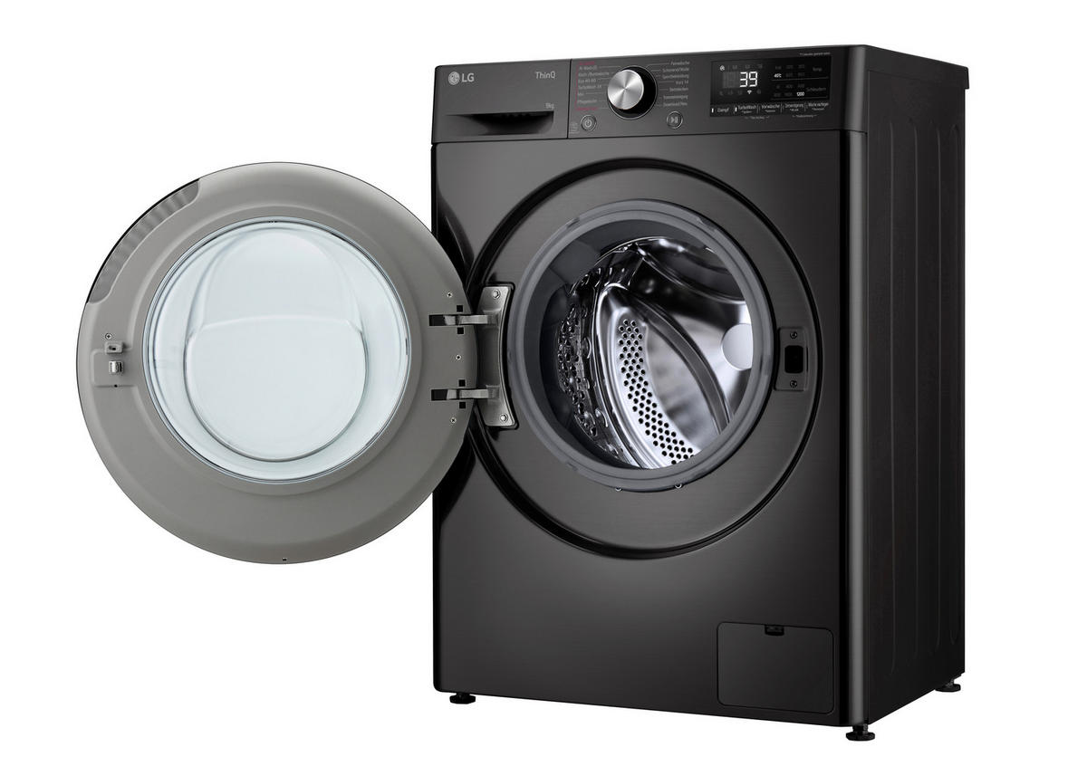 WASCHMASCHINE F2V7SLIM9B   - Schwarz, Basics, Metall (60/85/47,5cm) - LG