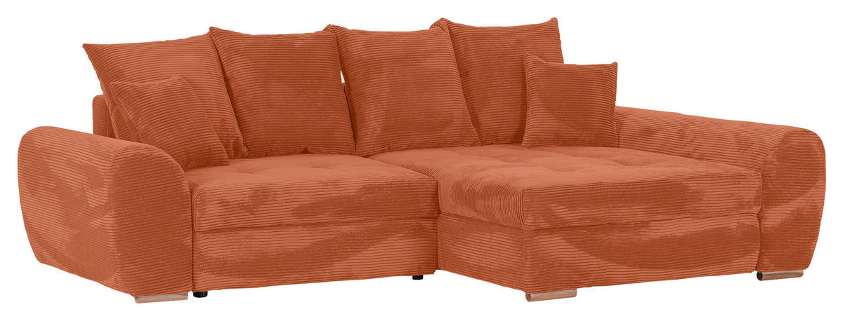HÖRNSOFFA i manchester rostfärgad  - ekfärgad/rostfärgad, Klassisk, trä/textil (276/177cm) - MID.YOU