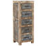 KOMMODE Altholz, Mangoholz massiv Dunkelblau, Dunkelbraun - Dunkelbraun/Dunkelblau, Trend, Holz (46/120/40cm) - LANDSCAPE