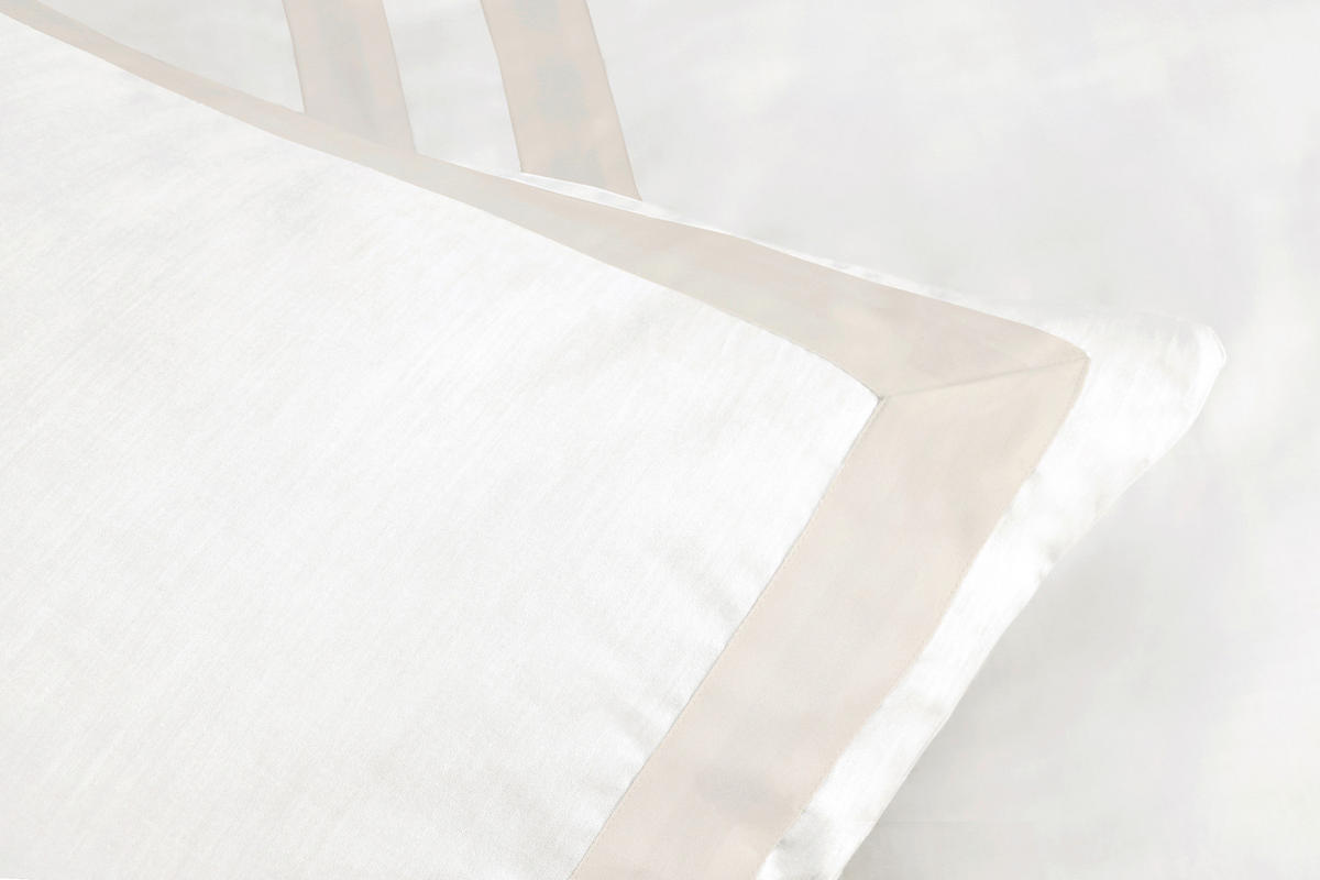 WENDEBETTWÄSCHE Marcel.Remus.Design - Son Vida weiß Satin 135/200 cm  - Beige/Weiß, Design, Textil (135/200cm)