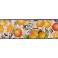 LÄUFER 60/180 cm Tasty Delight  - Gelb, Trend, Kunststoff/Textil (60/180cm) - wash+dry