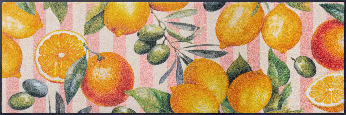 LÄUFER 60/180 cm Tasty Delight  - Gelb, Trend, Kunststoff/Textil (60/180cm) - wash+dry