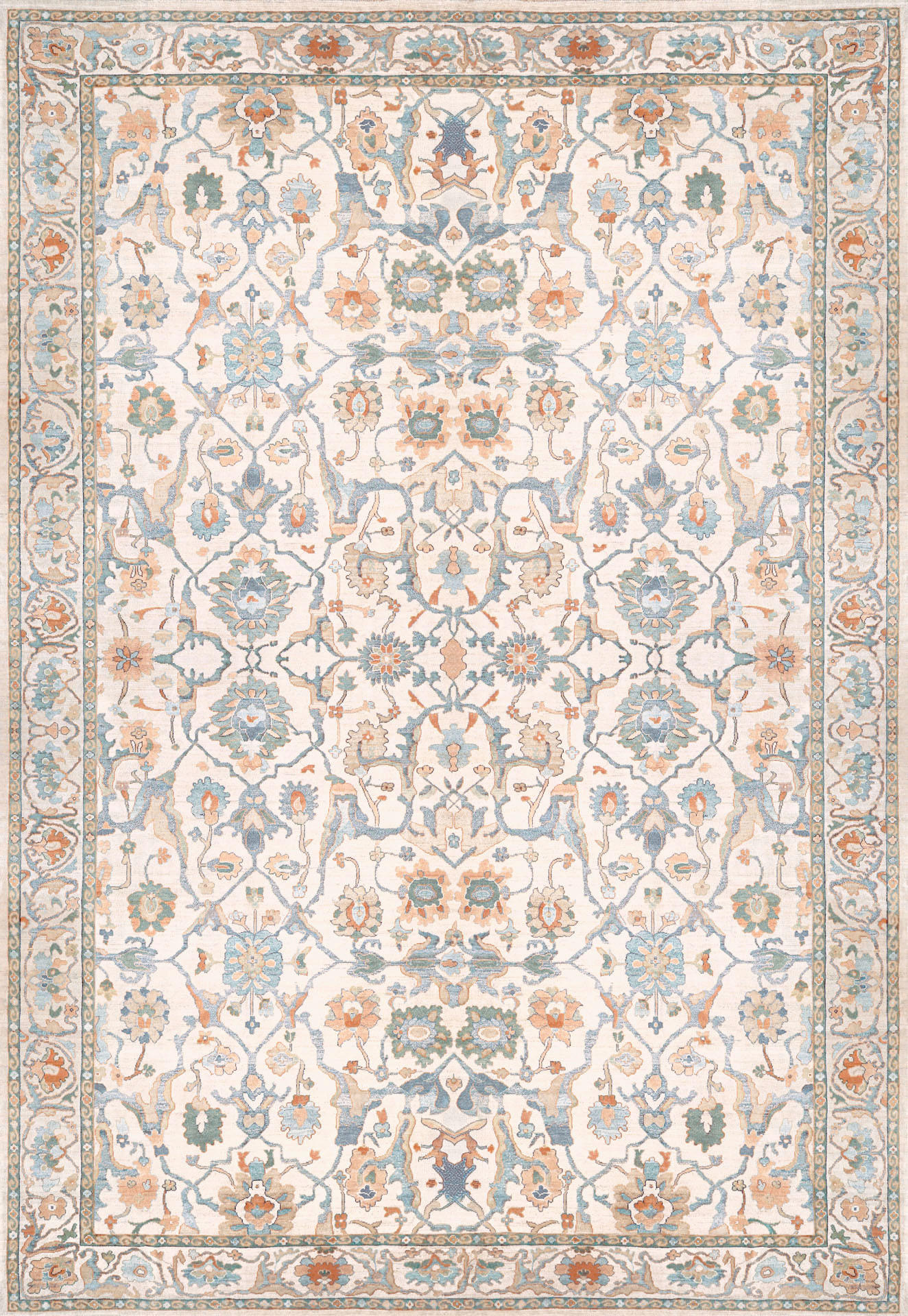 VINTAGE-TEPPICH Living Zaveran 200/290 cm  in Terracotta, Perlmutt, Graublau  - Graublau/Perlmutt, LIFESTYLE, Kunststoff/Textil (200/290cm) - Lindorug
