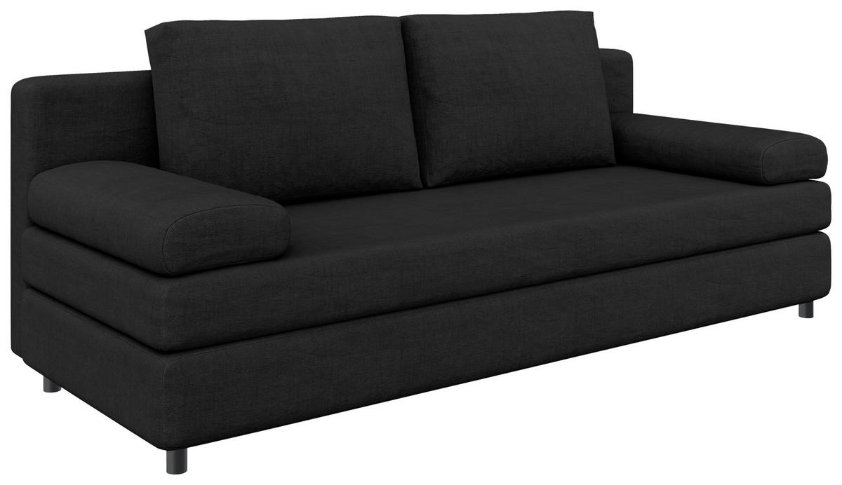 ROZKLÁDACÍ POHOVKA, textil, antracitová - černá/antracitová, Design, textil/plast (200/88/87cm) - Ti'me