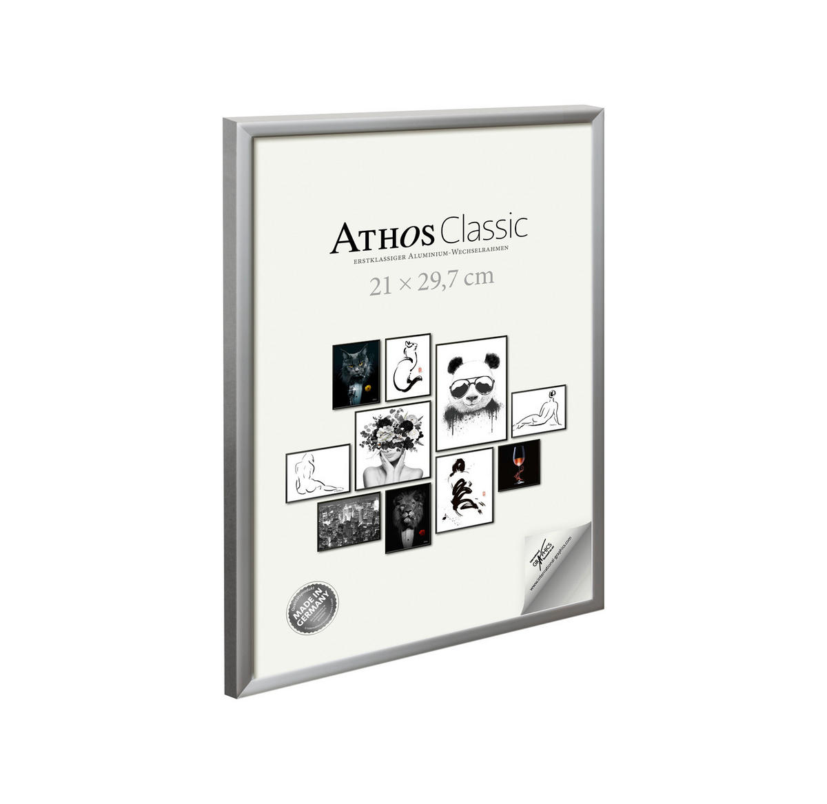 BILDERRAHMEN - Silberfarben, Basics, Papier/Holzwerkstoff (21/30/1,8cm)
