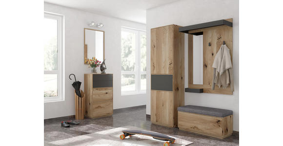 WANDSPIEGEL 60/90/2,2 cm in rechteckig - Eichefarben, Design, Glas/Holz (60/90/2,2cm) - Waldwelt