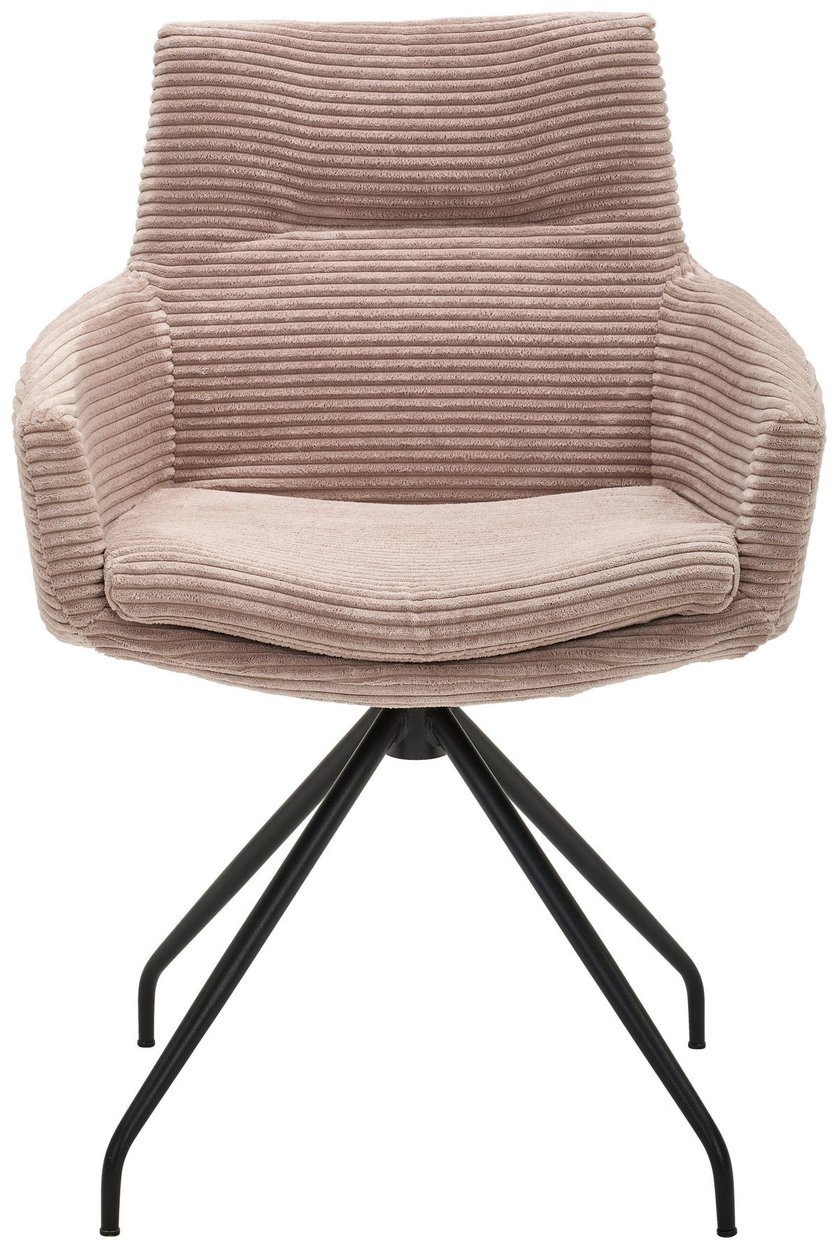 ARMLEHNSTUHL  in Cord  - Taupe/Schwarz, Design, Textil/Metall (61/85/64cm) - Musterring