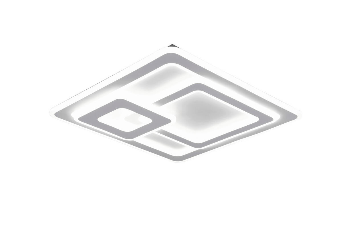 PLAFONIERĂ CU LED - alb, Lifestyle, plastic/metal (51,5/51,5/7cm) - Novel