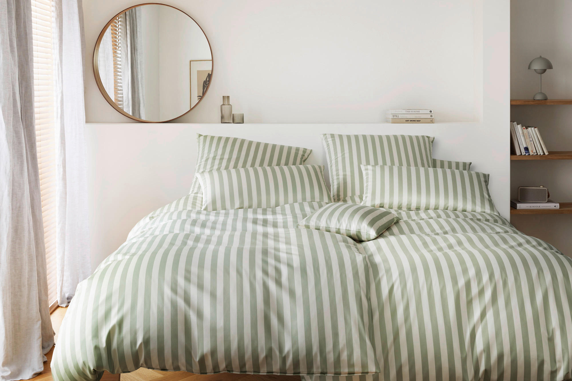 POSTELJINA 140/200 cm   - zelena, Konvencionalno, tekstil (140/200cm) - Elegante