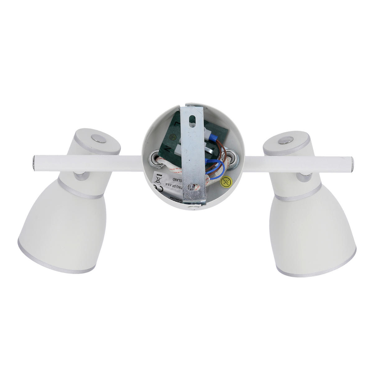 TAKLAMPA Fido 35/8/16 cm  - vit/kromfärg, Klassisk, metall (35/8/16cm)