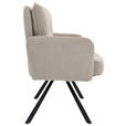SITZBANK 180/93/67 cm Cord Beige Metall  - Beige/Schwarz, Design, Textil/Metall (180/93/67cm) - Novel