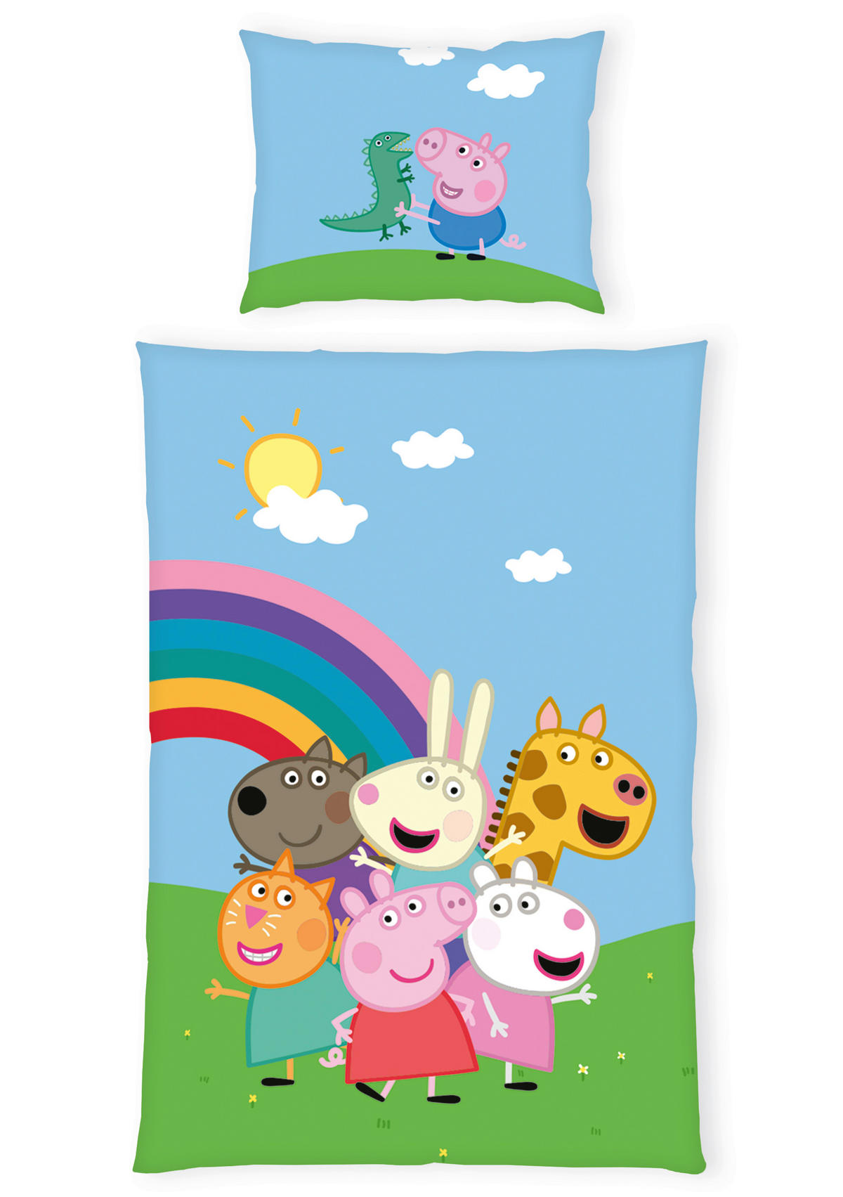 JUGENDBETTWÄSCHE 135/200 cm  - Hellgrün/Hellblau, Basics, Textil (135/200cm) - Herding