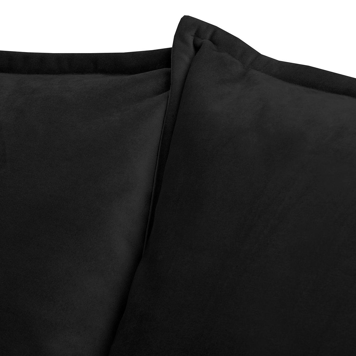 3-SITZER-SOFA JULI Samt Schwarz  - Schwarz, Design, Holz/Textil (203/86/100cm) - P & B