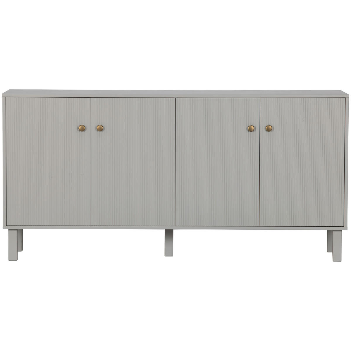 KOMMODE Madu  in 160/78/46 cm  - Goldfarben/Hellgrau, Design, Holz/Metall (160/78/46cm) - Livetastic