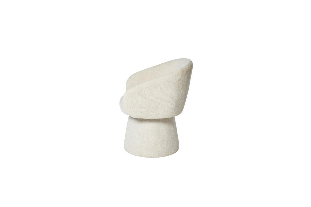 ARMLEHNSTUHL  Sitzfläche 360° drehbar, inklusive Armlehnen Bouclé  Weiss  - Weiss, Modern, Holz/Textil (63/78,5/63,5cm) - MID.YOU