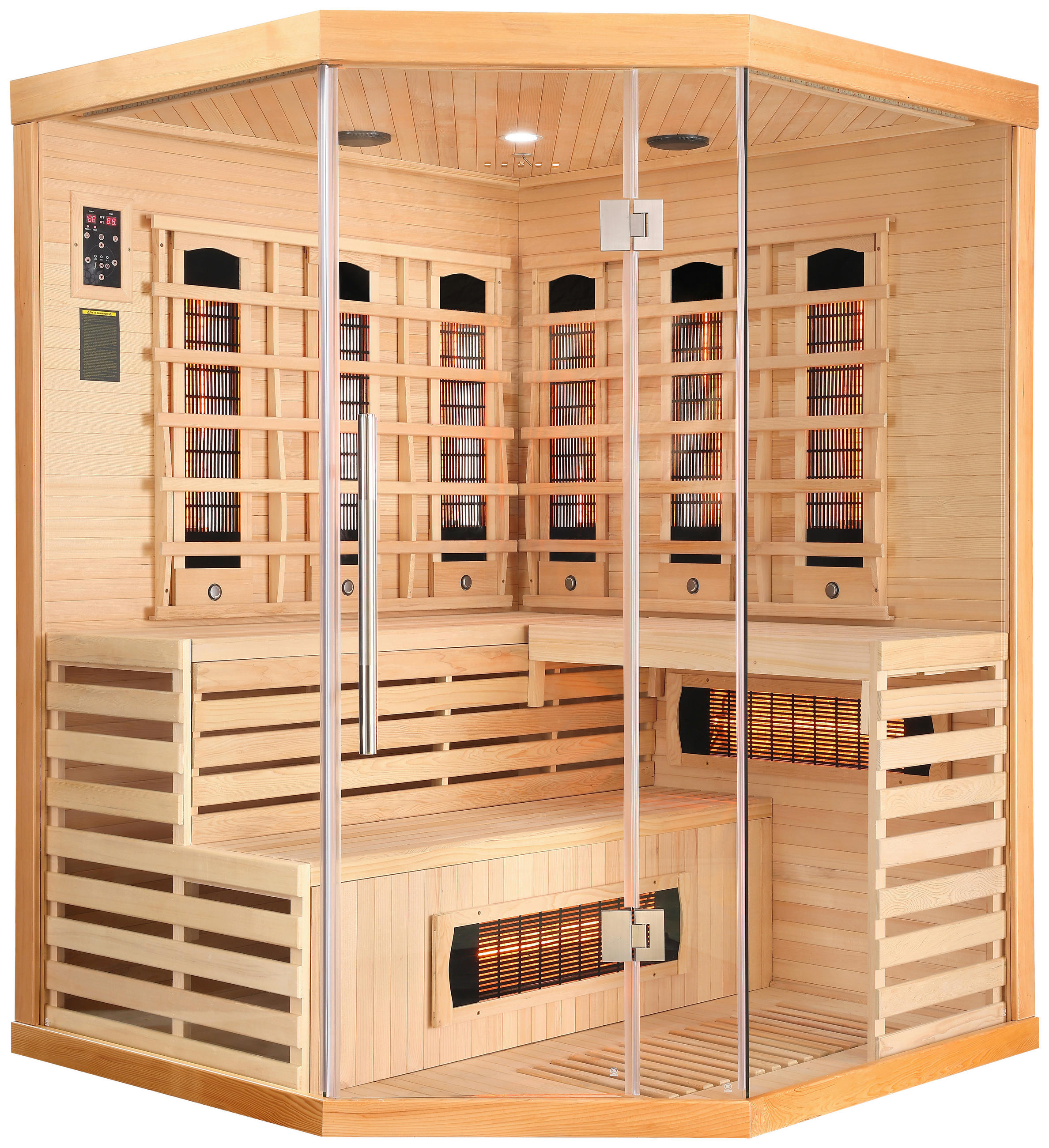 INFRAROTKABINE DELUXE für 3-4 Personen Deluxe  - Braun, MODERN, Holz (150/200/150cm) - Sanotechnik