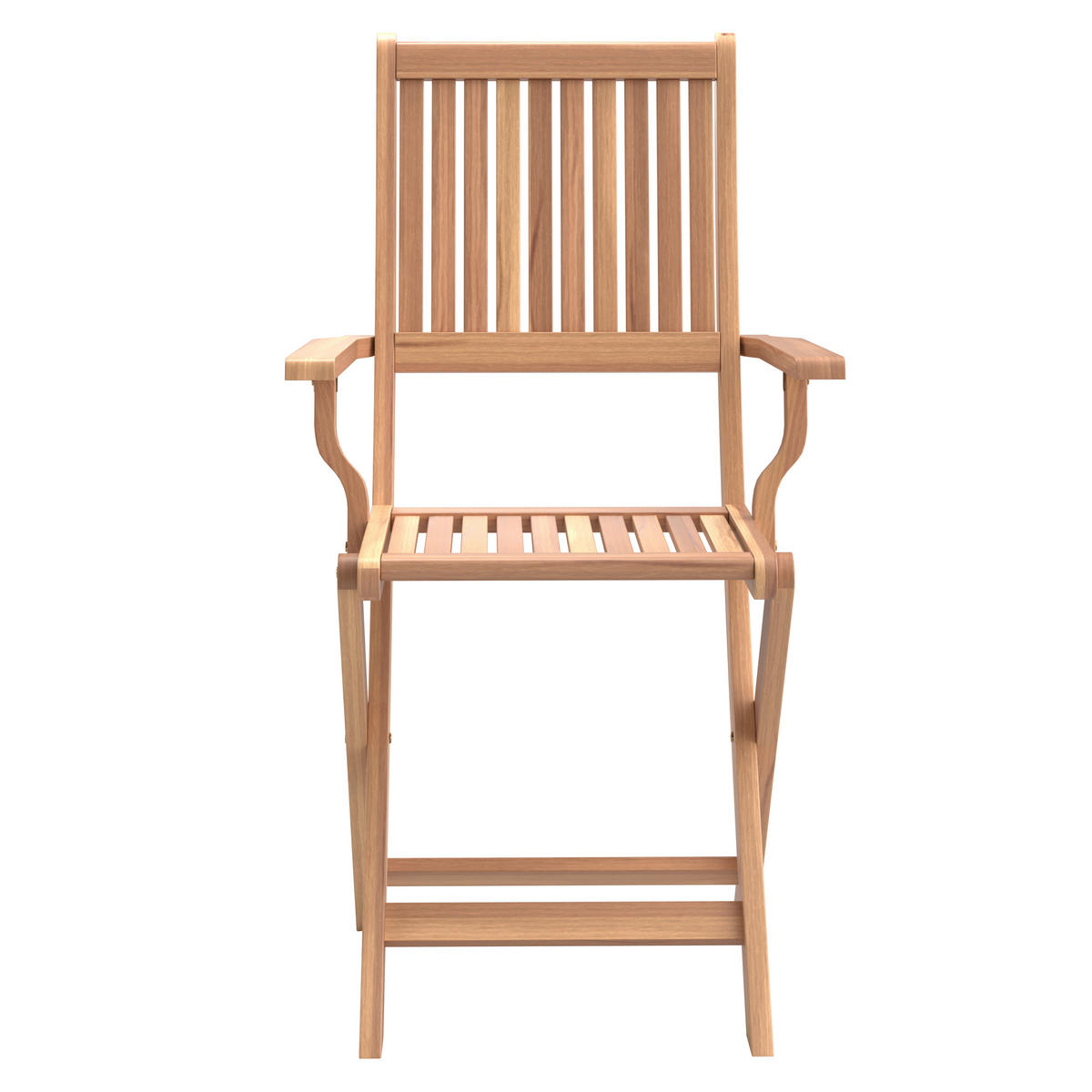 ZÁHRADNÁ SKLADACIA STOLIČKA, drevo - farba tíku, Modern, drevo (60/92/52cm) - Beldano