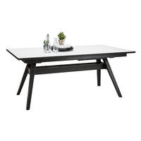 MATBORD i trä 183(275)/100/74 cm   - vit/svart, Lifestyle, trä (183(275)/100/74cm) - Best Price