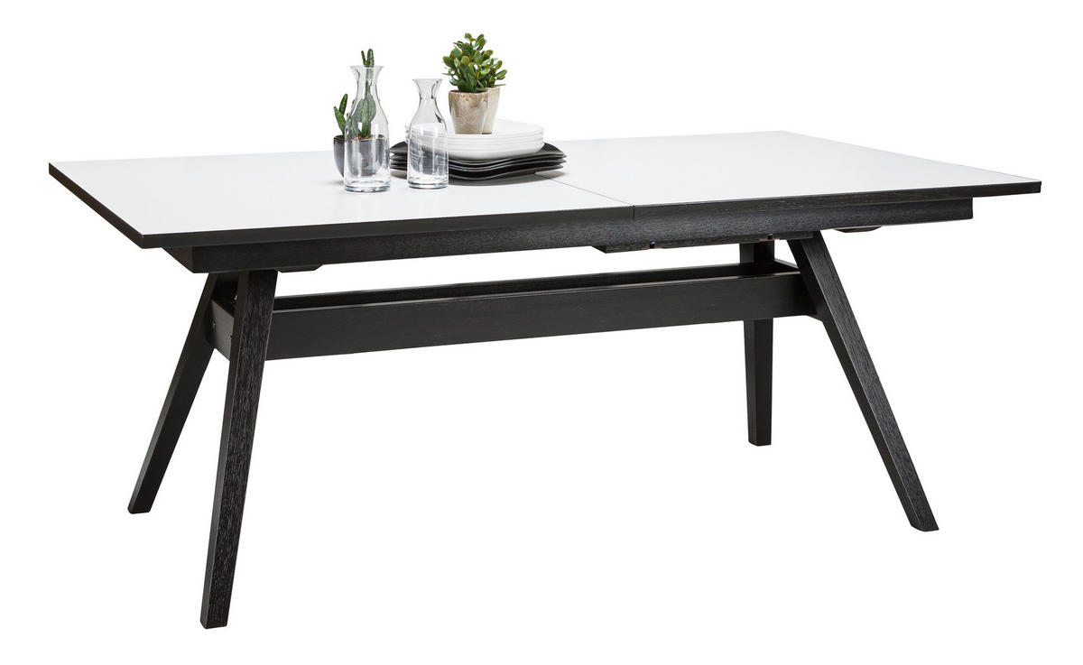 MATBORD i trä 183(275)/100/74 cm   - vit/svart, Lifestyle, trä (183(275)/100/74cm) - Best Price