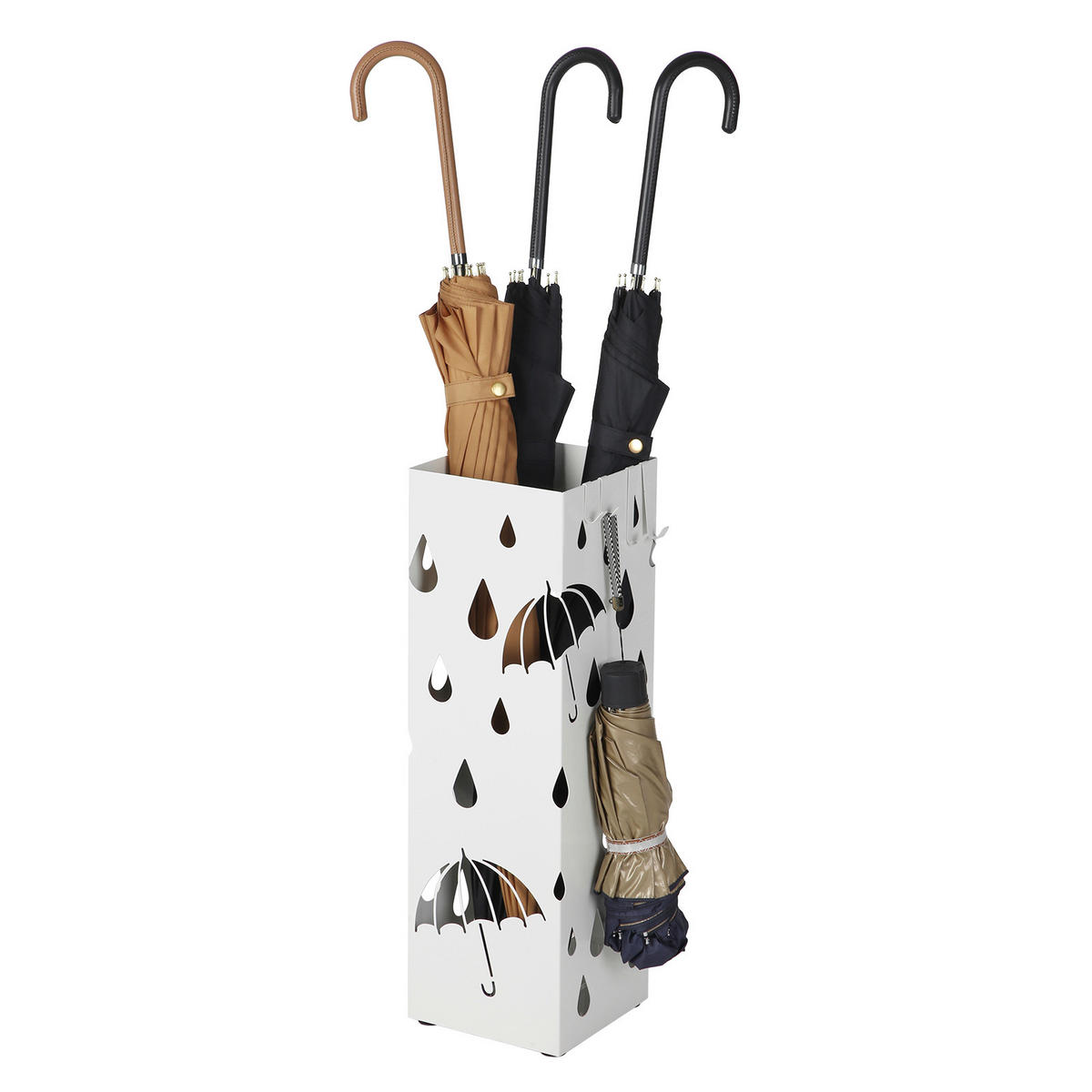 SCHIRMSTÄNDER - Weiß, Trend, Metall (15,5/49/15,5cm) - Boxxx