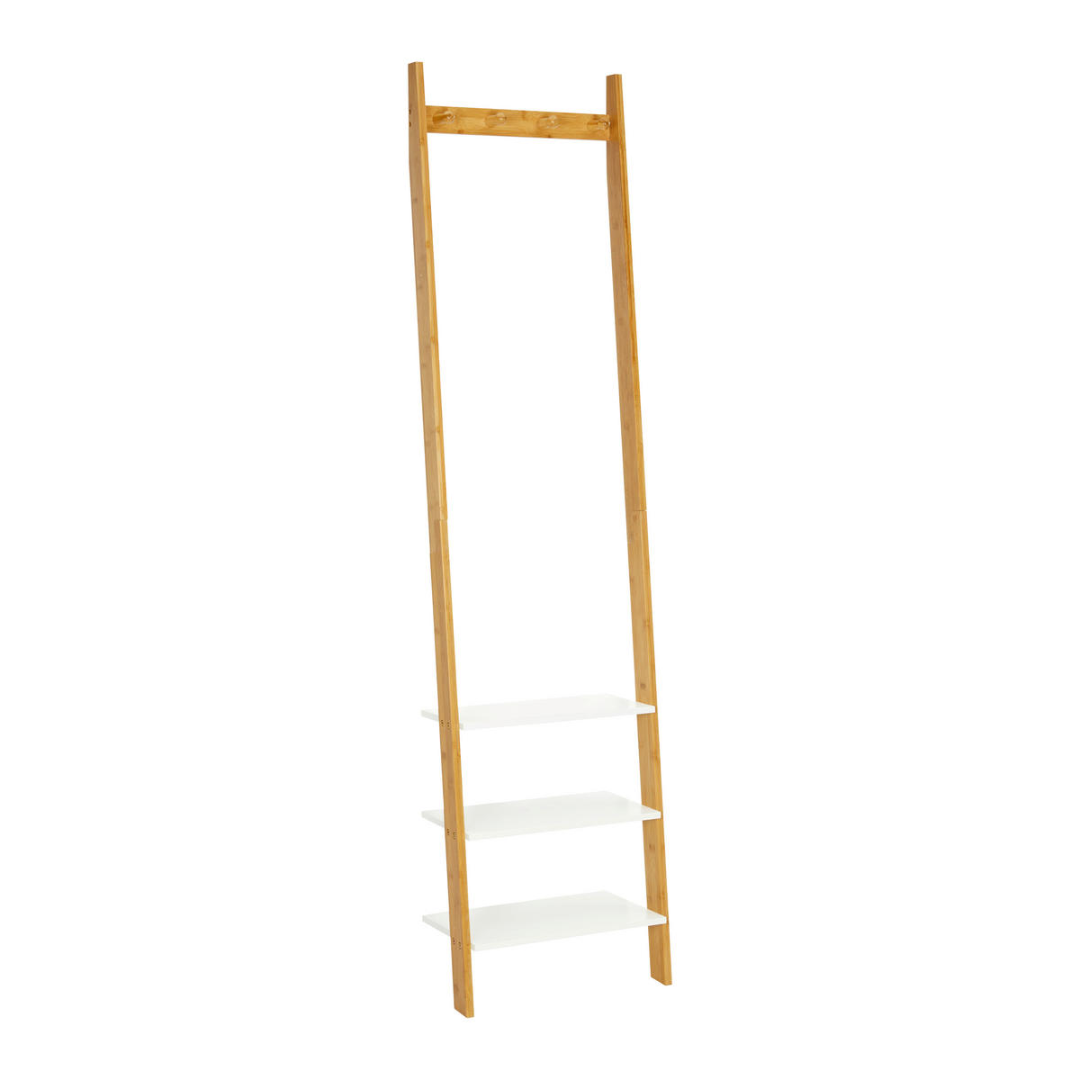 LEITERREGAL Naturfarben, Weiß  - Naturfarben/Weiß, MODERN, Naturmaterialien/Holzwerkstoff (43/175/25cm) - Bessagi Home
