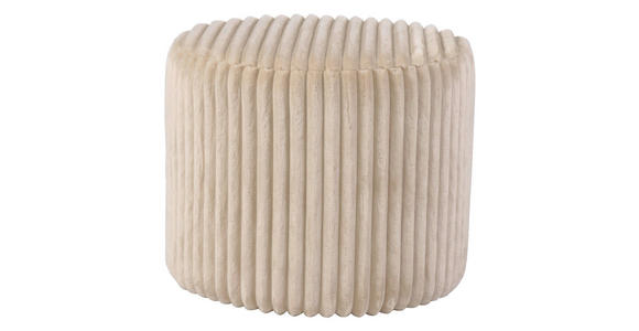 HOCKER in Holz, Textil Creme  - Creme, Design, Holz/Textil (49.5/41/49.5cm) - Xora